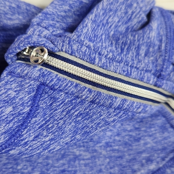 Lululemon Run Back On Track Hoodie Pullover Heathered Pigment Blue Size 8 - Picture 5 of 12
